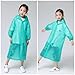 RUISHYY Raincoat Rain Ponchos for Kids (2 Pack), Reusable EVA Rain Coats Jackets with Hood for 6-13 Children Boys Girls (Blue+Green)