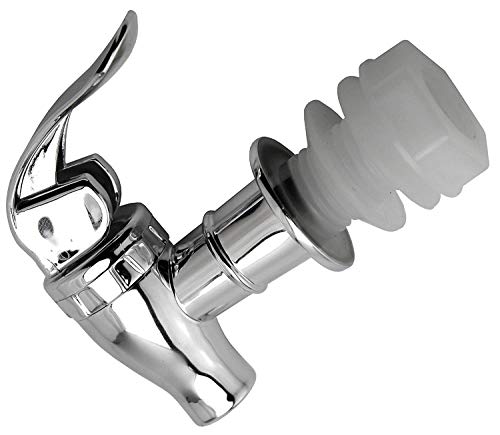 Aquanation Bpa Free Replacement Cooler Faucet Water Bottle Jug Ceramic Water Crock Reusable Spigot Spout Water Beverage Lever Pour Dispenser Valve Gravity Water Tap - Chrome (1) #TOP1