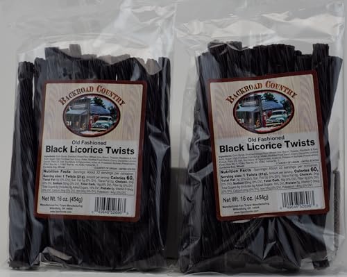 Backroad Country Old Fashioned Classic Black Licorice Twists - Licorice Candy - Made in the USA - 16...