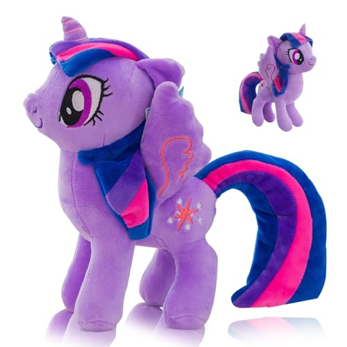 Lithyc Peluche Pony Arcoíris Simpático de 20 cm, Caballo de