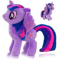 Lithyc Peluche Pony Arcoíris Simpático de 20 cm, Caballo de
