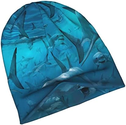 Shark Cool Beanie Hat Skull Knit Cap for Men Boys Slouchy Lightweight Cycling Travel Headwear Skullcap Christmas