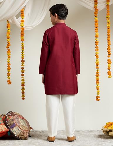 Image of Amazon Brand - Symbol Boy's Festive Embellished Kurta Pajama Set