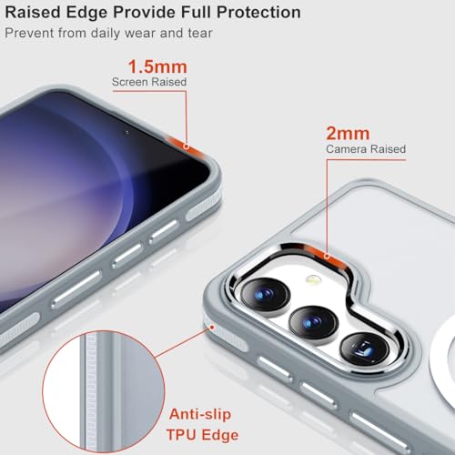 Image of MALEWOLF Magnetic Case for Samsung Galaxy S23 Fe, Slim Color Hybrid Cover