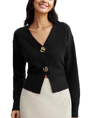 Sweaters for Women Long Sleeve V Neck Lightweight Knitted Outerwear Pullover Sweaters Trendy Tops