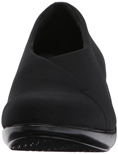 Aravon Women's Kitt Asym Dress Pump, Black Strtch, 8.5 #TOP1