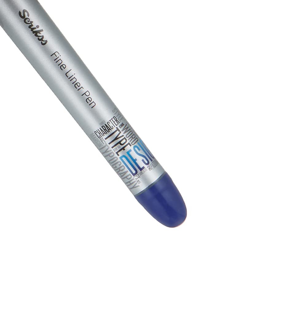 Scrikss Office Fl68 Fine Liner Kalem Mavi 0.6 mm (2 paketi)