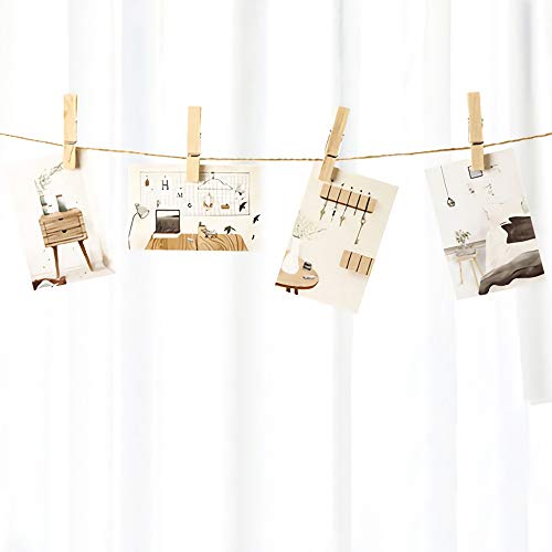(Pack of 128) JABINCO 3.5cm Mini Wooden clothespins