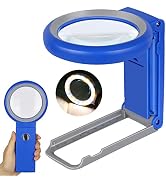 30-fache 40-fache Lupe mit Licht und Ständer, faltbare Handlupe mit 18 LEDs, beleuchtete Lupe für...