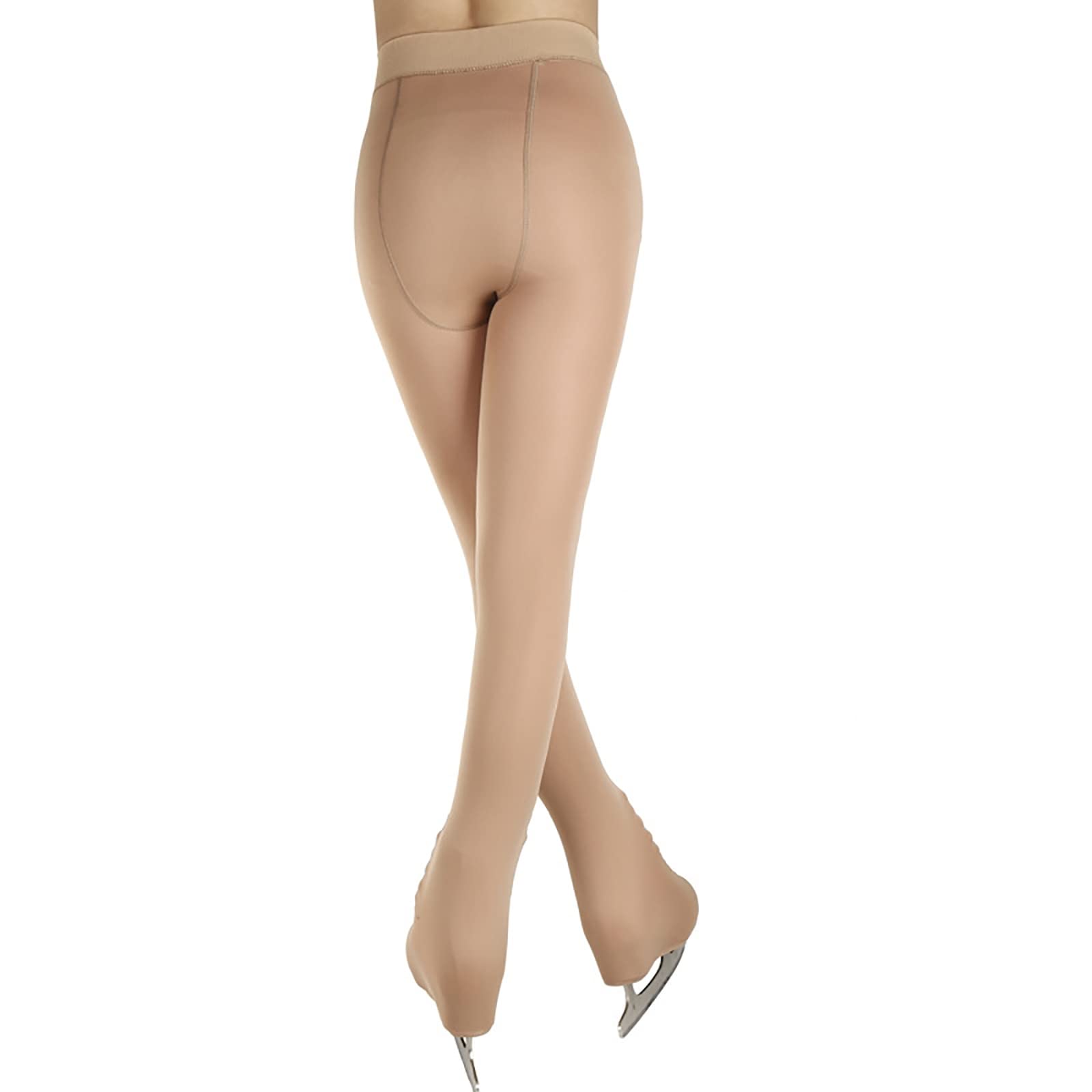 G&F Mallas Patinaje Artístico Cálido Pantalones Patinaje sobre Hielo con Doble Hebilla Leggings Compresión para Niñas Mujeres