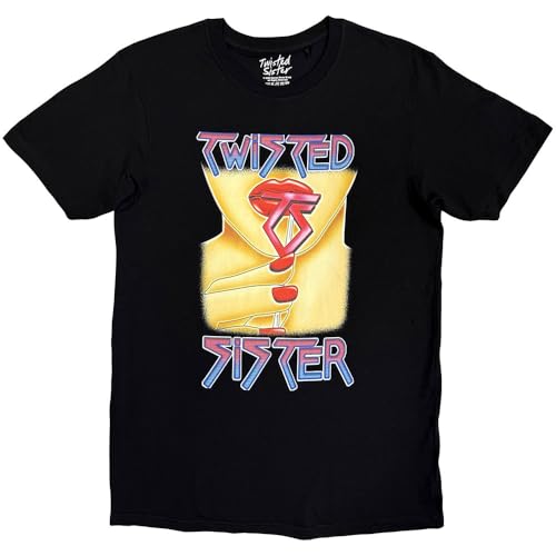 T-Shirt Twisted Sister Nails Imprimé Graphique Durable de Marque Rock Off