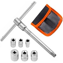 Folding Mini 1/4" Drive T-Handle Socket Wrench Set,Small T-Handle Home Repair Kit for Motorcycle Yamaha YZ250X YZ250 YZ250F