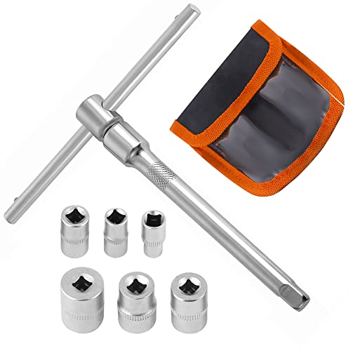 Folding Mini 1/4" Drive T-Handle Socket Wrench Set,Small T-Handle Home Repair Kit for Motorcycle Yamaha YZ250X YZ250 YZ250F