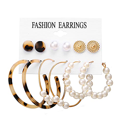 Image of Shining Diva Fashion Stylish Combo Metal Earrings for Women and Girls