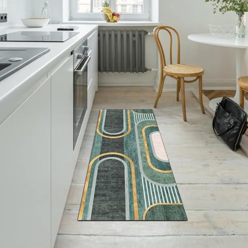 Alfombra de pasillo de 80 x 220 cm moderna para decorar dormitorios y entradas 5