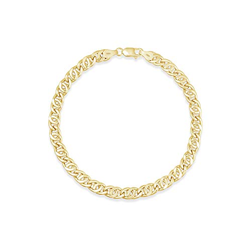 8er Panzer Armband 14 Karat / 585 Gelbgold Breite 5.00 mm Unisex (21)