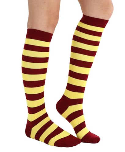 Image of Striped Knee High Socks for Women Outdoor Sport Athletic Stripe Casual Tube Socks