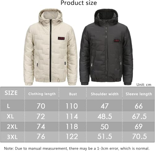 Ropa de exterior calefactable para hombre contra el frío de invierno 8