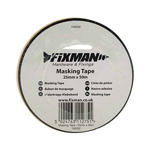 Image of FIXMAN 192532 Painting & Decorating Masking Tape 25mm x 50m