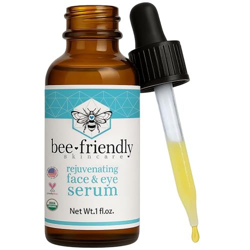 Organic Face & Eye Serum By BeeFriendly, Deep Hydration,...