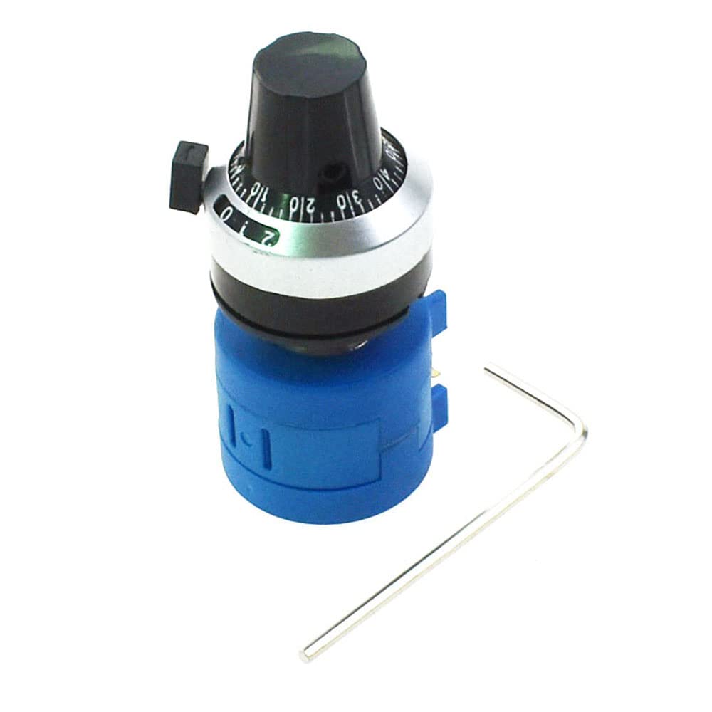 RELAND SUN 3590S 10-Turn Rotary Wire Wound Precision Potentiometer Pot with 6.35mm knob (5K 502L)