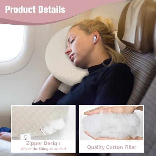 Ear Piercing Pillow for Side Sleepers, Ear Pillows with Holes for Pain, Earring Inflammation Pressure Sores, Cotton Earring Pillow for CNH Side Sleepers