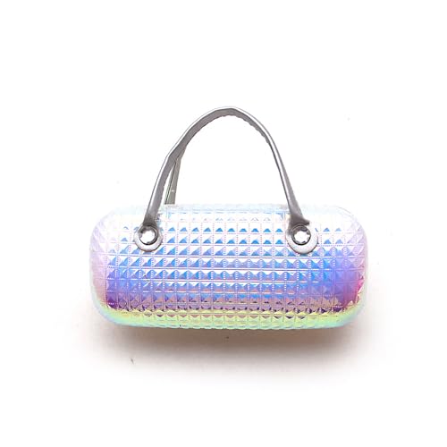 Image of Cute Cartoon Glasses Case for Girls Kids Waterproof, with Handle, Fancy Diamond Pattern Design, Eyewear Storage for Sunglasses & Eyeglasses, Makeup & School Supplies