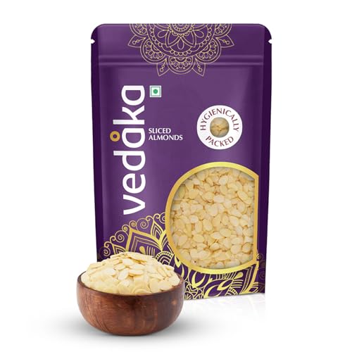Image of Amazon Brand - Vedaka Sliced Almonds| 200 g | California Almonds | For Cooking, Baking and Garnishes | High Protein and Fiber