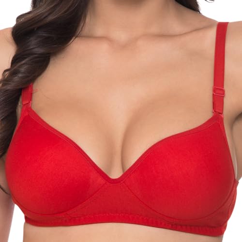 Image of Komli - Heavily Padded Push-Up Bra - Cotton Rich - Balconette - 3 /4th Coverage, Seamless, Wireless, Multiway Straps - T-Shirt Bra (Pack of 2)