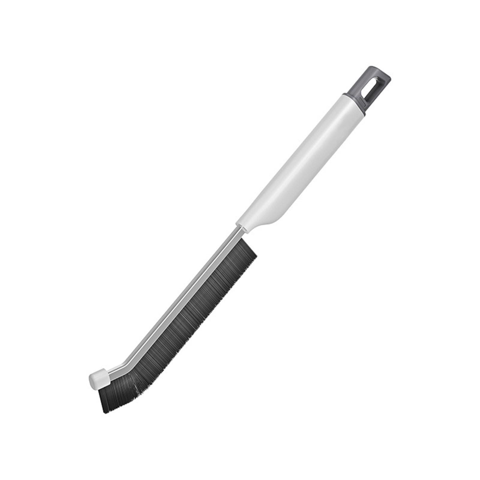 Handle Bathroom Crevices Brush with Stiff Bristles for High Hard to Reach Area and Slip Resistant Grip Home Cleaning Tool Hard Bristles Cleaning Brush