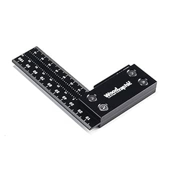 Woodraphic Règle carrée de précision 100 mm pour menuiserie