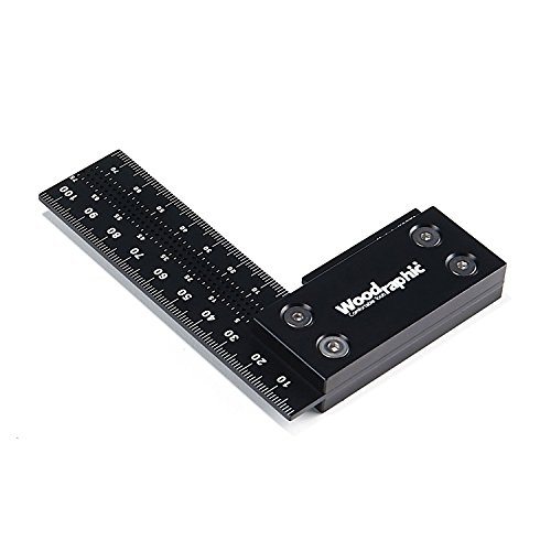 Precision Square Ruler for Measuring and Marking - Aluminum Steel Framing Tool for Professional Carpentry Use (100mm)