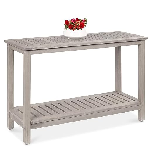 48in Eucalyptus Wooden Console Table