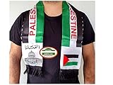 Palestine Flag Scarf Jerusalem (2 PACK) Palestine Arab Kuffiah Dome Of Rock Scarf Arafat...