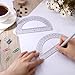 Zonon 2 Pcs 6 Inch Plastic Protractor Math Protractors 180 Degrees Angle Measurement, Translucent for Geometry Classroom Kid Student School Office Supplies (Grey)