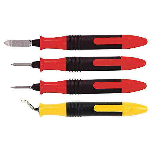 Outil ébavurage Scrape-Burr 90081 kit 4 pièces pour atelier mécanique