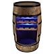 Weinfass Stehtisch und Weinregal aus Holz mit LED-Beleuchtung