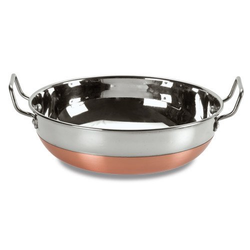 Wok indio con fondo de cobre de 9.85 pulgadas miniatura 1
