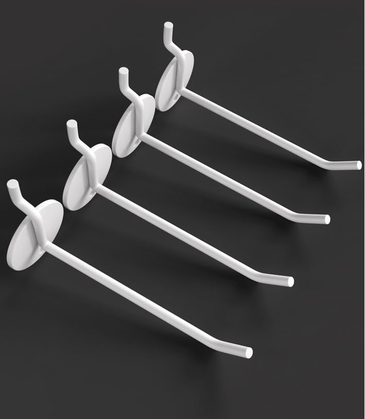 Miniatura 4 de Paquete de 10 ganchos para tablero de clavijas que se adaptan a cualquier tablero de clavijas, organiza collares, joyas, artículos al por menor,