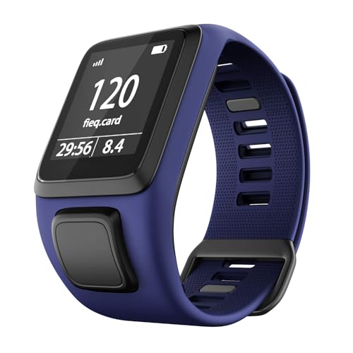 INF Pulsera compatible con TomTom Adventurer, Runner, Golfista, Spark, Cardio, Music/correa de repuesto en silicona, color negro