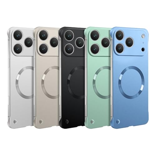 YAOZOCASE for iPhone Case,Luxury Magnetic Metal Gloss Matte Ultra Thin Frameless,Compatible with Magsafe Slim Hard PC Protection Shockproof Phone Case (iPhone 17 Pro,Silver) by YAOZOCASE - Used condition - Image 6