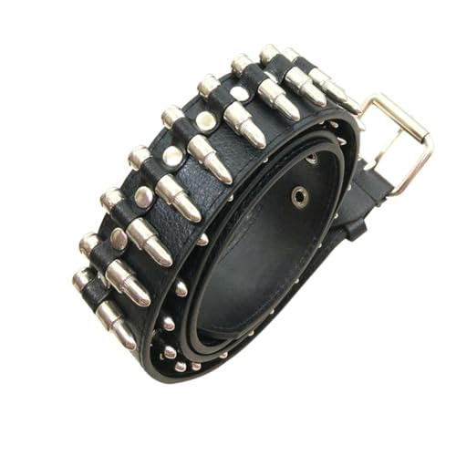Hanks Men's Belt Belt Punk Style Studded Waist Man Artificial Buckle Comfortable