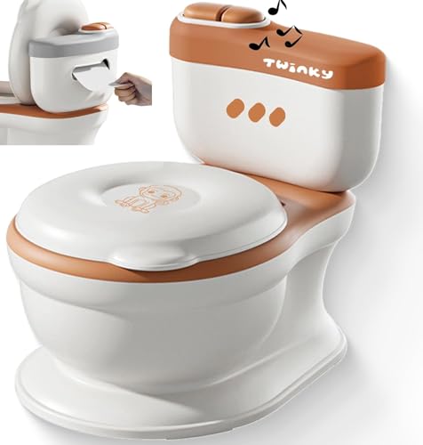 Twinky® Vasino per Bambini – WC Educativo con Schienale e Coperchio, Perfetto per il Potty Training e l’Autonomia dei Più Piccoli