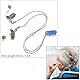2 Stück Anti-Verlust-Set für Hörgeräte, Clip Lanyard, Sicherheitshaltung, mit 7 mm und 9 mm Schnallen aus Silikon und Aufbewahrungsbox