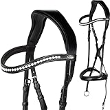 Heinick-Reitsport Trense Gebisslos Crossunder/Crossover gebisslose Zäumung Schwarz ~ Serie Diamond Vollblut ~ Auswahl