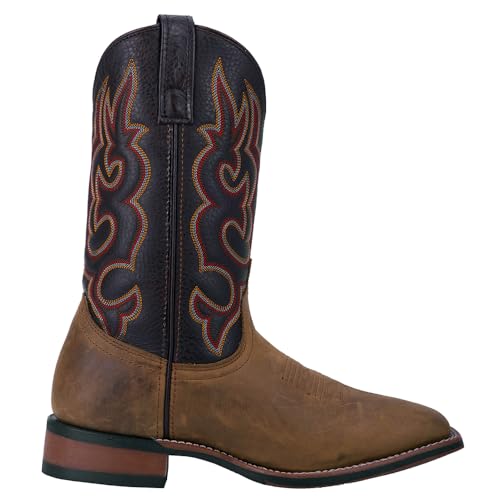 Laredo Dan Post Black/Sand Lodi Mens Square Toe Western Boots 7877