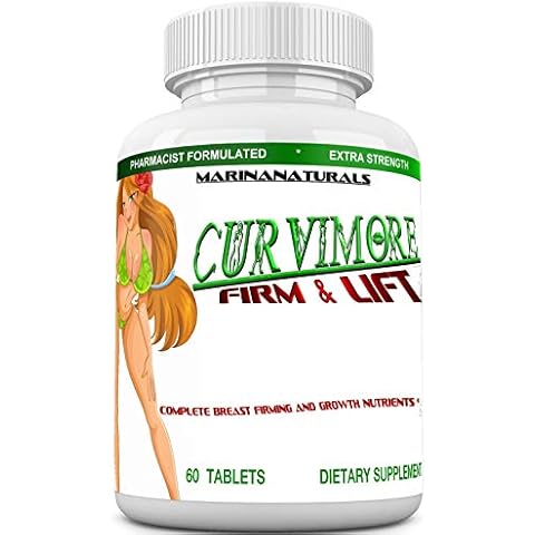 MARINANATURALS CURVIMORE FIRM AND LIFT Breast Firming, Lifting and Skin Tightening – Enjoy Fuller, Firmer, and Bigger Breasts. 60 Tablets. Cover