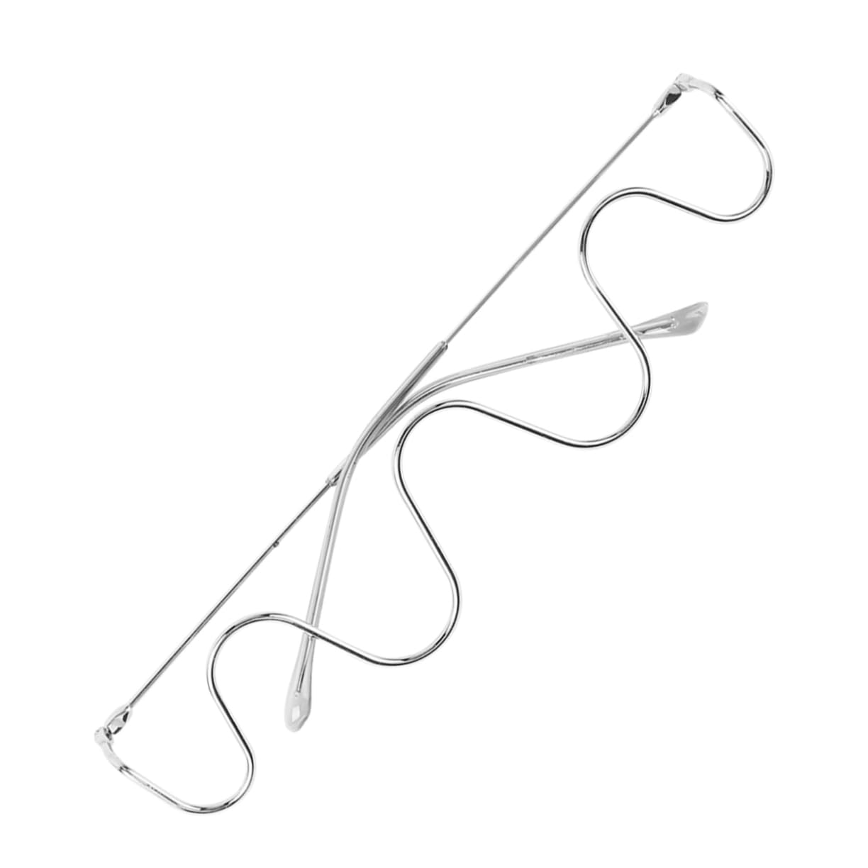 PartyKindom Spectacle Frame Diamond Accents Stylish Metal Photography Glasses for Festivals