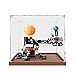 Produktbild HCAEIOFJ Transparente Acryl-Vitrine für Lego Technic 42179, anwendbar für Planeten Erde und Mond in der Umlaufbahn, entworfene Schaubox, Geschenk (nur Vitrine) (Holzboden)