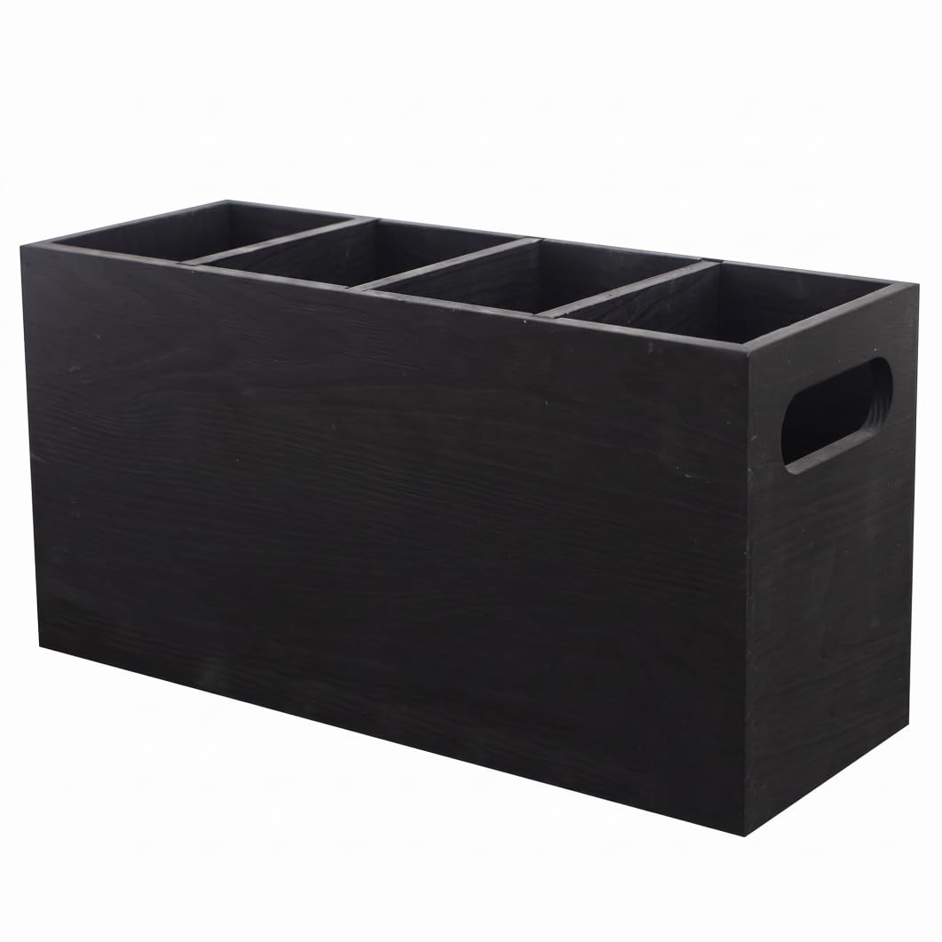Kitchen Utensils Holder, Multi-compartment Kitchen Sink Organiser, Black